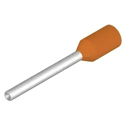Insulated wire end ferrule, 0.5 mm², 18 mm/12 mm long, orange, 1076980000