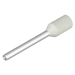 Insulated wire end ferrule, 0.5 mm², 18 mm/12 mm long, white, 1076990000