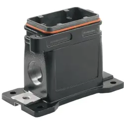 Surface mount housing, size B6, die-cast aluminum, 2 x M25, angled, screw locking, IP66/IP68, 1081240000