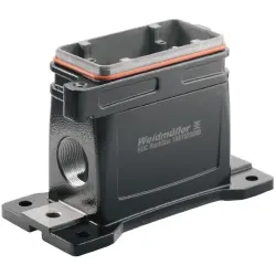Surface mount housing, size B16, die-cast aluminum, M32, angled, screw locking, IP66/IP68, 1081350000
