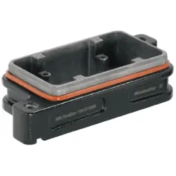 Surface mount housing, size B6, die-cast aluminum, screw locking, IP66/IP68, 1081510000