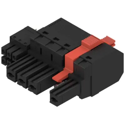 Socket header, 4 pole, pitch 7.62 mm, straight, black, 1082020000 - 1