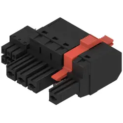 Socket header, 4 pole, pitch 7.62 mm, straight, black, 1082020000
