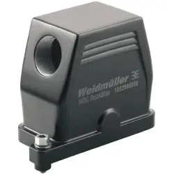 Grommet housing, size B10, die-cast aluminum, M32, angled, screw locking, IP66/IP68, 1082660000