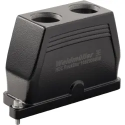 Grommet housing, size B24, die-cast aluminum, 2 x M40, straight, screw locking, IP66/IP68, 1082950000