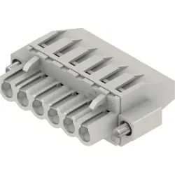 Socket header, 6 pole, pitch 5.08 mm, angled, gray, 2615510000