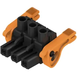 Socket header, 3 pole, pitch 7.62 mm, straight, black, 1093440000