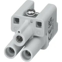 Socket contact insert, 1, 2 pole, axial screw connection, 3100750000