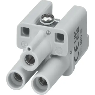 Socket contact insert, 1, 2 pole, axial screw connection, 3100750000 - 1