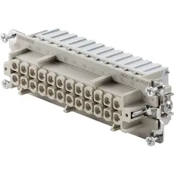Socket contact insert, 8, 12, 24 pole, snap-in, with PE contact, 2666990000