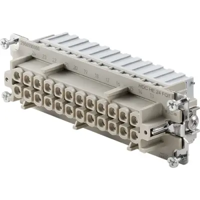 Socket contact insert, 8, 12, 24 pole, snap-in, with PE contact, 2666990000 - 1