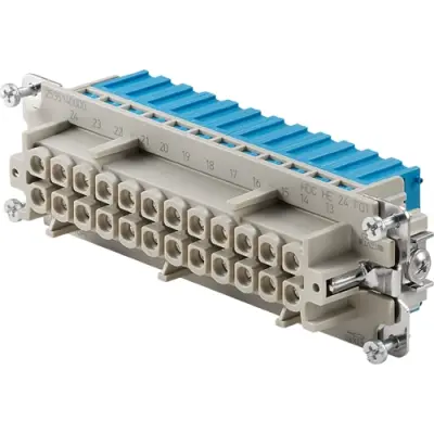 Socket contact insert, 8, 24 pole, snap-in, with PE contact, 2535140000 - 1