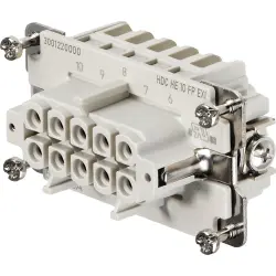 Socket contact insert, 4, 10 pole, push-in, with PE contact, 3001220000