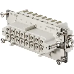 Socket contact insert, 6, 16 pole, push-in, with PE contact, 3001240000