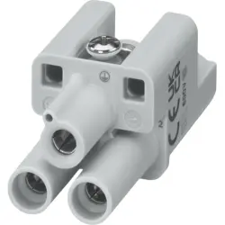 Socket contact insert, 1, 2 pole, axial screw connection, 3100770000
