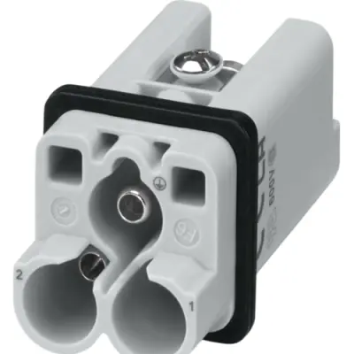 Pin contact insert, 1, 2 pole, axial screw connection, 3100530000 - 1