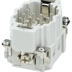 Pin contact insert, 3, 10 pole, push-in, with PE contact, 3125050000