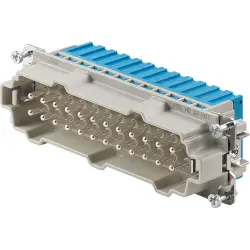 Pin contact insert, 8, 24 pole, snap-in, with PE contact, 2535100000