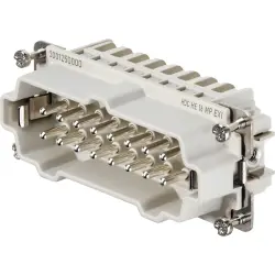 Pin contact insert, 6, 16 pole, push-in, with PE contact, 3001250000
