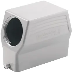 Grommet housing, size D64, die-cast aluminum, M50, angled, longitudinal bow locking, IP65, 1111150000