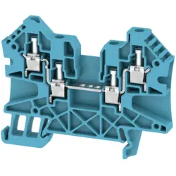 Through terminal block, screw connection, 0.5-4.0 mm², 4 pole, 32 A, 8 kV, blue, 1114720000