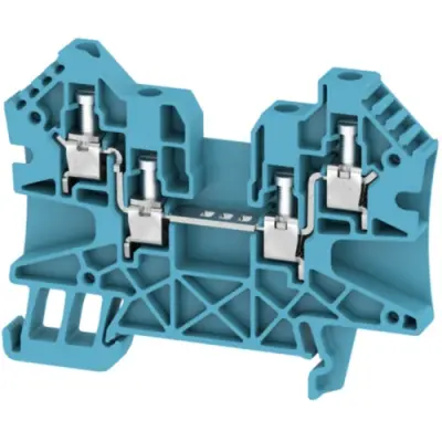 Through terminal block, screw connection, 0.5-4.0 mm², 4 pole, 32 A, 8 kV, blue, 1114720000 - 1