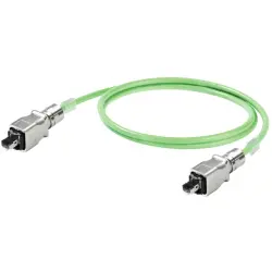 System cable, PROFINET, RJ45 plug, straight to RJ45 plug, straight, Cat 5, SF/UTP, PUR, 7 m, green, 1119730070