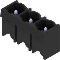 Pin header, 3 pole, pitch 7.62 mm, straight, black, 1122570000