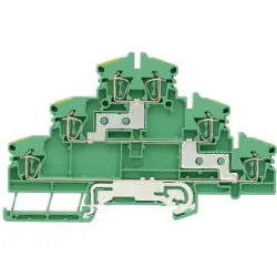 Protective conductor terminal, spring balancer connection, 0.5-2.5 mm², 20 A, dark beige, 1131740000