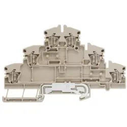 Multi level terminal block, spring balancer connection, 0.5-2.5 mm², 20 A, 6 kV, dark beige, 1131750000