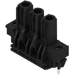 Socket header, 3 pole, pitch 7.62 mm, straight, black, 1134090000