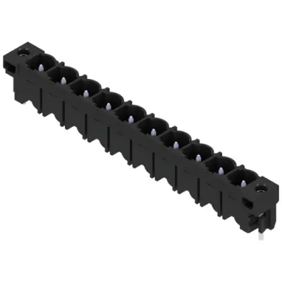 Pin header, 10 pole, pitch 7.62 mm, straight, black, 1141170000 - 1
