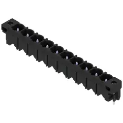 Pin header, 10 pole, pitch 7.62 mm, straight, black, 1141170000