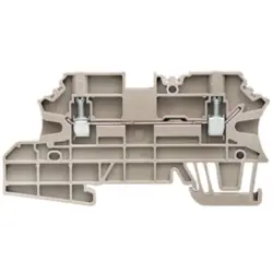 Through terminal block, screw connection, 0.5-4.0 mm², 2 pole, 24 A, 8 kV, dark beige, 1143070000