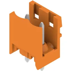 Pin header, 2 pole, pitch 5.08 mm, straight, orange, 1146320000