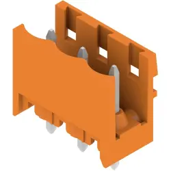 Pin header, 3 pole, pitch 5.08 mm, straight, orange, 1146340000