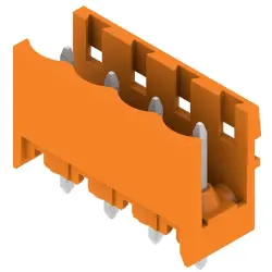 Pin header, 4 pole, pitch 5.08 mm, straight, orange, 1146380000