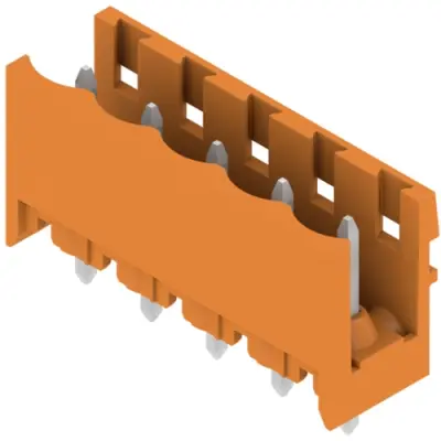 Pin header, 5 pole, pitch 5.08 mm, straight, orange, 1146410000 - 1