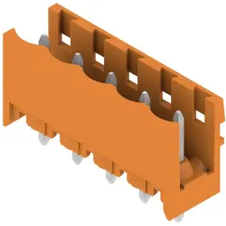 Pin header, 5 pole, pitch 5.08 mm, straight, orange, 1146410000