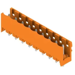 Pin header, 9 pole, pitch 5.08 mm, straight, orange, 1146510000