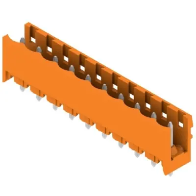 Pin header, 10 pole, pitch 5.08 mm, straight, orange, 1146530000 - 1