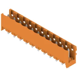 Pin header, 11 pole, pitch 5.08 mm, straight, orange, 1146550000