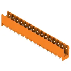 Pin header, 15 pole, pitch 5.08 mm, straight, orange, 1146600000