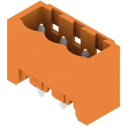Pin header, 3 pole, pitch 5.08 mm, straight, orange, 1146750000