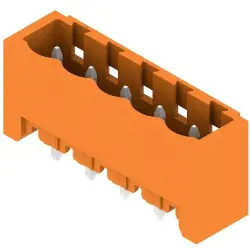 Pin header, 5 pole, pitch 5.08 mm, straight, orange, 1146800000
