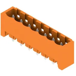 Pin header, 7 pole, pitch 5.08 mm, straight, orange, 1146840000
