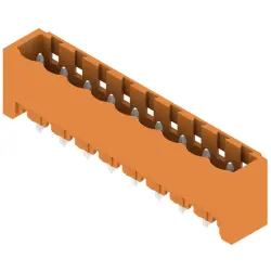 Pin header, 9 pole, pitch 5.08 mm, straight, orange, 1146890000