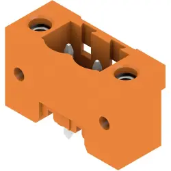 Pin header, 2 pole, pitch 5.08 mm, straight, orange, 1147130000