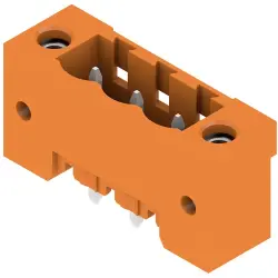 Pin header, 3 pole, pitch 5.08 mm, straight, orange, 1147170000