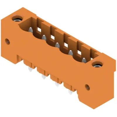 Pin header, 5 pole, pitch 5.08 mm, straight, orange, 1147230000 - 1